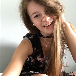 black floral tank top